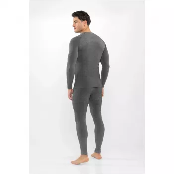 Viking Altis Man Set herr merinoull underställsset, svart, XL