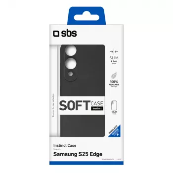 SBS Instinct skal för Samsung Galaxy S25 Edge, svart