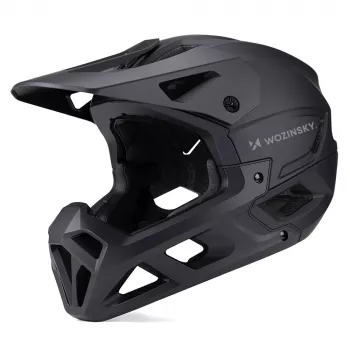 Wozinsky fullface-cykelhjälm med avtagbart visir, 60-62 cm, svart