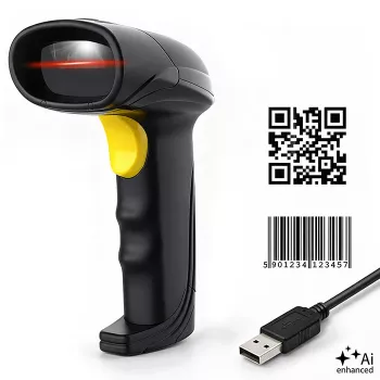 Qoltec Precision streckkodsläsare 1D 2D, QR, EAN, USB