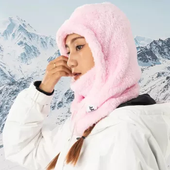 Qunature Arctic Velvet skidbalaklava, storlek M, rosa