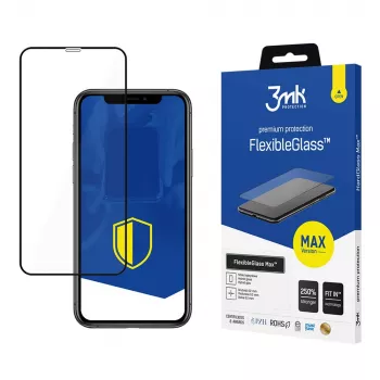 3mk FlexibleGlass Max hybridglas för Apple iPhone 11, svart