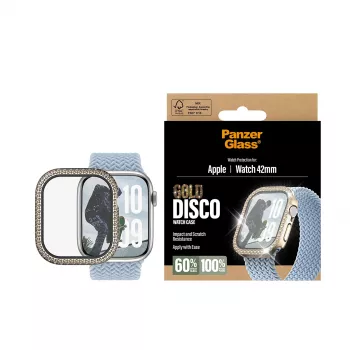 PanzerGlass Fullbody skärmskyddsfilm för Apple Watch 2025 42 mm, Disco Gold (PG88079)