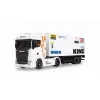 Amewi Mini-Scania 730 S med koffertsläp 1:64 RTR, vit (22784)