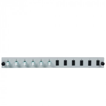 EFB Elektronik SB-FP-6SC-S-OM4 fiberpanelsplatta för rackmontage, 1U, grå, metall, 432 mm