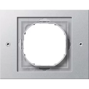 Gira TX_44 täckram 021165, 1-fack, IP44, brottsäker, aluminium