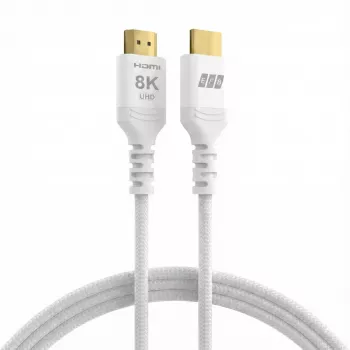 EFB Elektronik HDMI-21-00010 HDMI-kabel Ultra High Speed, 8K60Hz, 48 Gbit/s, 1 m, vit, kompatibel med HDMI 2.1/2.0