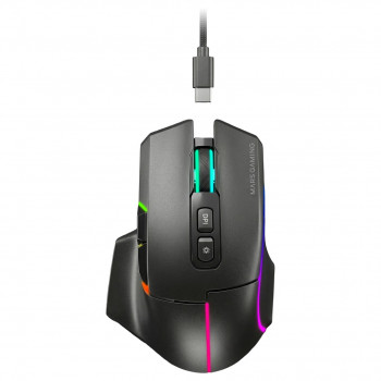 Tacens Mars Gaming MMW-VECTOR trådlös gamingmus, 12000 DPI, Bluetooth 5.4, 2,4 GHz
