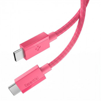 Spigen EB6010CC Essential USB-C-till-USB-C-kabel 60W 100 cm, rosa