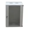LogiLink W09F64G 19 inch väggskåp i ett stycke 9U, Flat Pack, grå