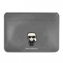 Karl Lagerfeld KLCS16PISFG Laptopfodral 16 inch, Saffiano Ikonik Karl, silver