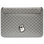 Karl Lagerfeld KLCS14SAKHPCG laptopfodral för 14 inch, silver, Saffiano Monogram Choupette