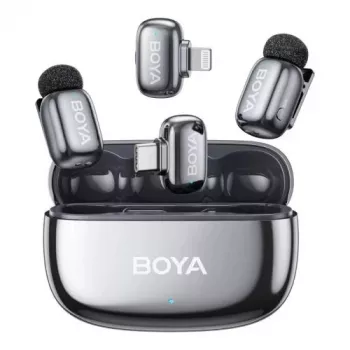Boya mini 2-01 Wireless Microphone Lightning/USB-C, lunar silver (BOYA mini 2-01-Space Gray)