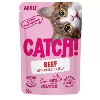 CATCH Beef and Carrot in Jelly Wet Cat Food - 85g