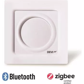 DANFOSS DEVI DEVIreg Display Connect Programmable Smart Thermostat with App Control, Touchscreen, Polar White (RAL 9016)
