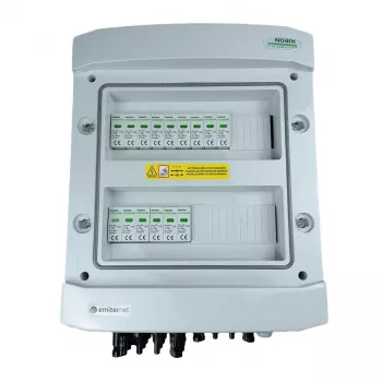 EMITER Switchgear Attached DC Hermetic IP65 EMITTER with Noark 1000V Type 2 DC Surge Arrester, 5x PV String, 5x MPPT