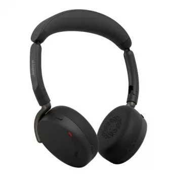 Jabra Evolve3 65 Flex UC Headset, Link 390c, Wireless Charging Pad, Black