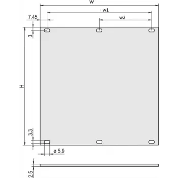 Schroff Pentair 3U 4HP aluminiumfrontpanel 30807-776