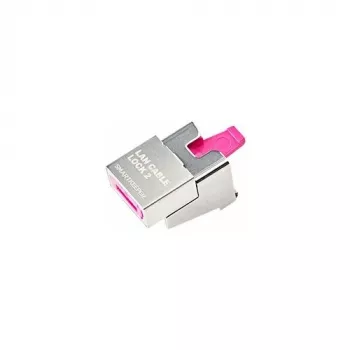 SMARTKEEPER BasicLAN kabellås 2 rosa 5-pack med nyckel