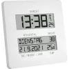 TFA Dostmann Time Line Digital Table Clock White Square (60.4509.02)