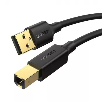 UGREEN US135 USB 2.0 A-B Cable for Printer, Gold-Plated, 1.5m (Black)