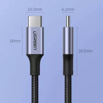 UGREEN US316 USB-C to USB-C Cable 100W 5A 480Mbps 1.5m Gray