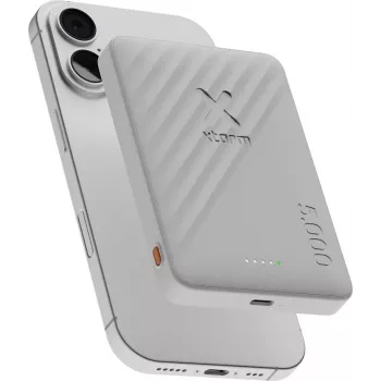 Xtorm Go2 Magnetic Wireless Power Bank 5000mAh 15W Qi 18W USB-C Ice White XG2WPE057